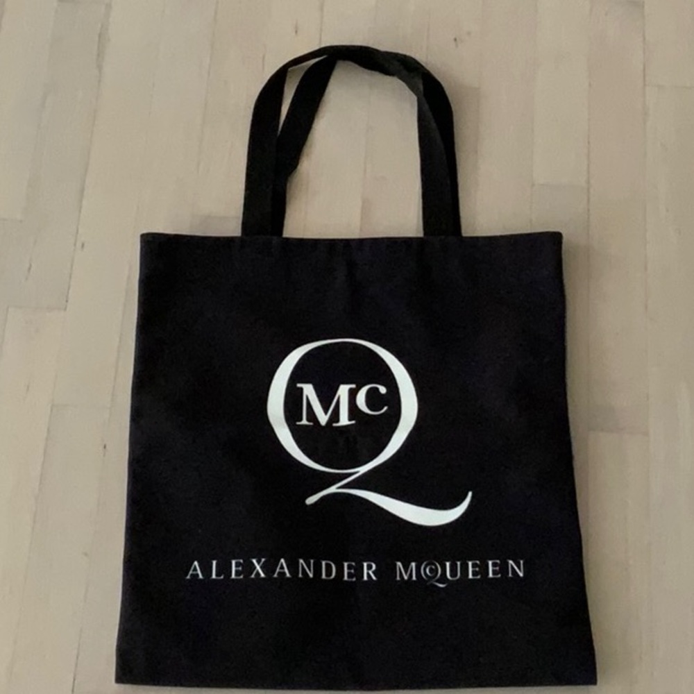Alexander McQueen McQ Black Canvas Tote with Logo